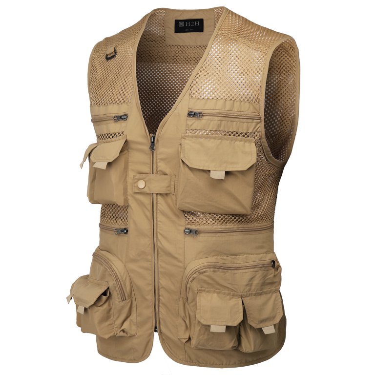 H2H Men's Active Lightweight Outdoor Vests Work Fishing Travel