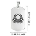 thumbnail image 2 of Stainless Steel Tribal Cancer Zodiac (Crab) Dog Tag Pendant Necklace, 2 of 3