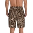 thumbnail image 4 of Lsque Brown Leopard Mens Sleep Pajama Shorts,Short Pajama Pants, Cotton Ultra-Soft Knit-Small, 4 of 9