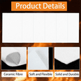 thumbnail image 3 of 12 Pcs High Temperature Gasket Paper, Fireproof Insulation Sheet Heat Heat Ceramic Fiber Gasket Material, 3 of 7
