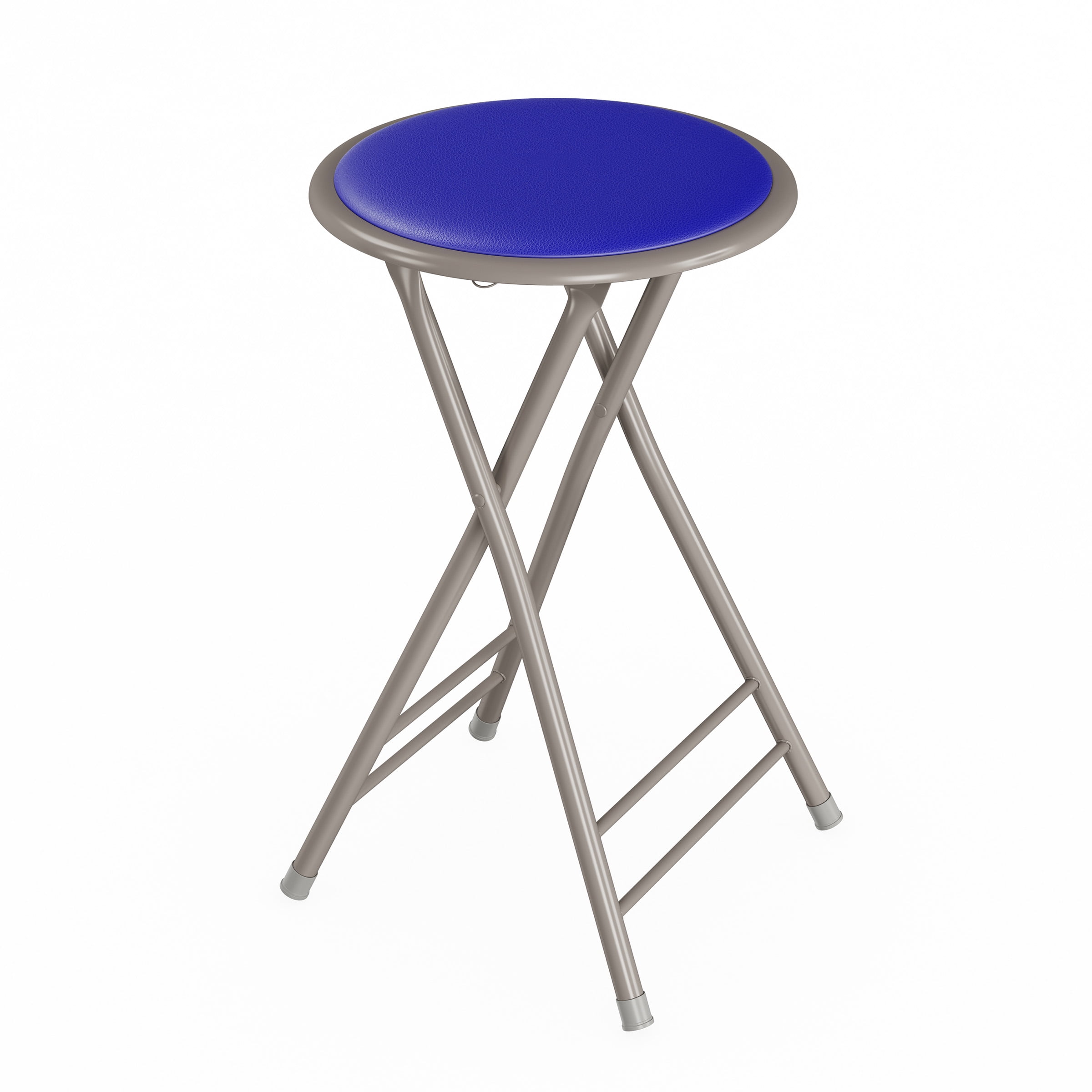 Trademark Home Backless 24 inch Folding Stool with 225lb Capacity Red Walmart