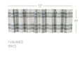 thumbnail image 2 of VHC Brands Woven Plaid Farmhouse Kitchen Curtain Valance, Black, 19x73, 2 of 6
