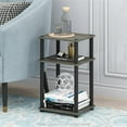 thumbnail image 2 of Pemberly Row Turn-N-Tube Wood 3-Tier End Table in French Oak Gray/Black, 2 of 6