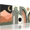 thumbnail image 4 of SHENIFY Abstract Boho Wall Art 12x16in3pcs Natural Framed Bohemian Wall Decor Prints Ready To Hang for Bedroom Office, 4 of 5