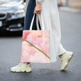 thumbnail image 6 of YFYANG Reusable Cotton Canvas Tote Shopping Bag, Pink Rose Art Washable Portable Grocery Bag for Daily Travel, 6 of 8