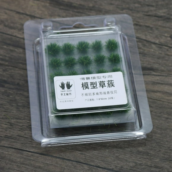 MYG 50X Self-Adhesive Static Grass Tufts Miniature Model Railroad Layout DIY Scenery