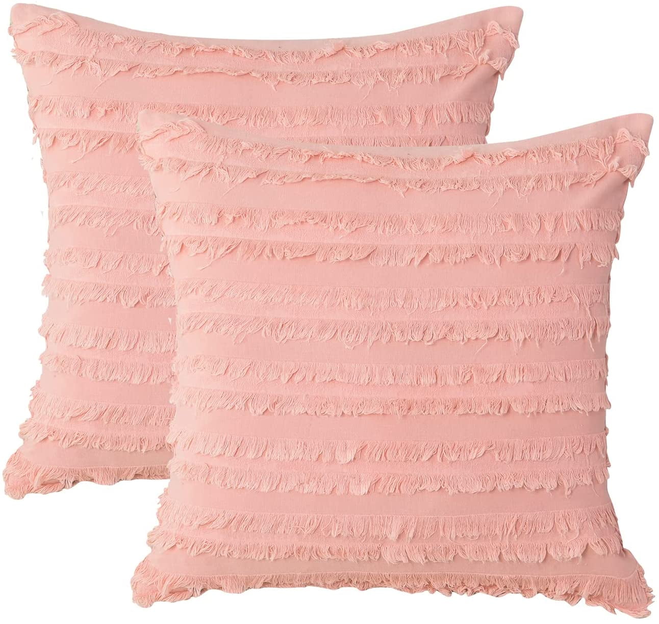 GYROHOME Pack of 2 Throw Pillow Covers Tassels Design