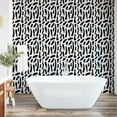 thumbnail image 6 of Modern Peel & Stick Wallpaper, Contemporary Abstract Grungy Weathered Random Monochromatic Brush Strokes Lines, Self-Adhesive Living Room Kitchen Accent, 3 Sizes, Black and White, by Ambesonne, 6 of 6