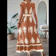 thumbnail image 4 of Vestidos de Verano para Mujer 2025, Vestidos Casuales con Mangas con Volantes, Vestidos de Playa Bohemios, Color Camello S, 4 of 6