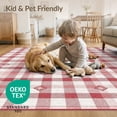 thumbnail image 4 of ODIKA Front Gingham Door Squares Decorative Cross Band Intersections for Entryway, Kitchen, Laundry Room, Stain Resistant Thin Throw, 4 of 7