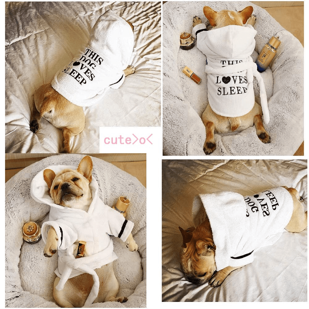 Peignoir de Chien Réglable Serviette Manteau de Séchage pour Animaux de