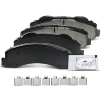 Front Brake Pad Set 4 - Compatible with 2010 - 2020 Ford F-150 2011 2012 2013 2014 2015 2016 2017 2018 2019