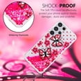 thumbnail image 4 of Case for Samsung S24 Ultra, Galaxy S24 Ultra Case Cute Pink Glitter Luxury Sparkle Liquid Girls Women Quicksand Clear Soft TPU Protective Case for Samsung Galaxy S24 Ultra Pink Butterfly, 4 of 12