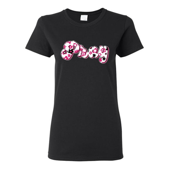 Wild Bobby Pray Bubble Letters Inspirational/Christian Women Graphic Tee, Black, Small