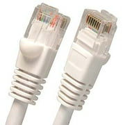iMBAPrice Ethernet Cable, CAT5e - 7 Ft White - Male to Male Connectors for Base-T Networks