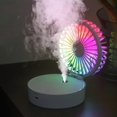 thumbnail image 1 of Portable Fan, Personal Handheld Fan Misting Fan Cooling Spray With Colorful Nightlight, Mini Usb Fan 3 Speeds 2000mah Rechargeable Operated Desk Fan F, 1 of 1