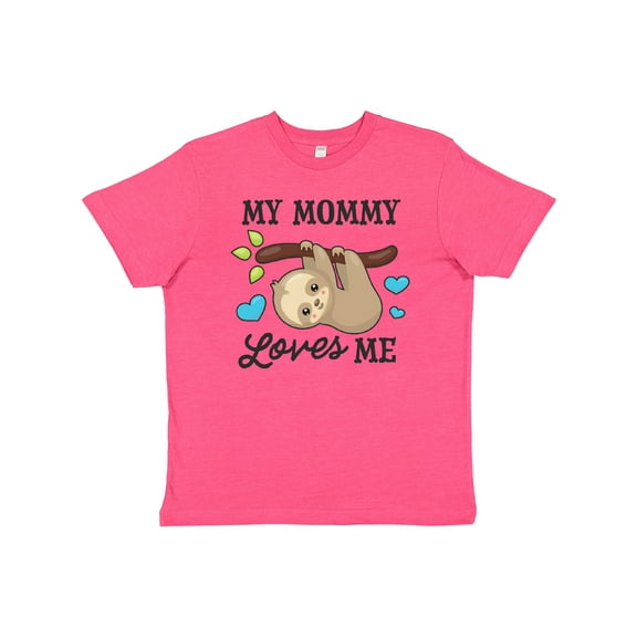 Inktastic My Mommy Loves Me with Sloth and Hearts Youth T-Shirt