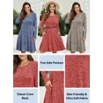 thumbnail image 2 of VEPKUL Womens Casual Plus Size Sweater Dresses 5XL, Long Sleeve Fall Dresses Crew Neck Tunic Dress with Pockets, 2 of 9