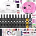 thumbnail image 2 of Kit de uñas acrílicas con lámpara UV, juego de esmaltes de uñas de Gel, herramientas de arte de manicura, juego de herramientas de manicura de Base superior, taladro de uñas, 2 of 4