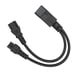 thumbnail image 4 of Cable de enchufe de alimentación Nikou divisor en Y IEC320 C14 macho a C13 + C5 Hembra 32 cm, 4 of 9