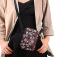 thumbnail image 4 of HELLHERO Mexican Sugar Skulls Messenger Bag with with Adjustable Strap Crossbody Sling Bag Trendy Polyester, 4 of 7