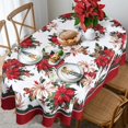 thumbnail image 5 of Christmas Oval Tablecloth for Oval Table Smaller Than 54" x 78", New Year''s Floral Christmas Table Cloth 60 x 84 inches for Christmas Dinner Kitchen Decoration, 5 of 6