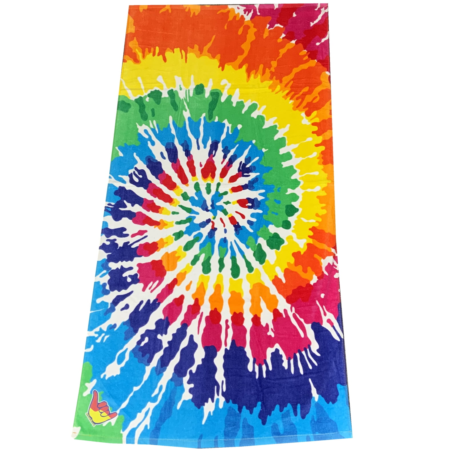 30x60 Large Tie Dye Rainbow Flowers Cruise Vacation Pool Gift Bath Beach Towel 