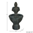 thumbnail image 4 of Pure Garden Polyresin Lawn and Garden Water Fountain with Lion Head Detail, 4 of 7