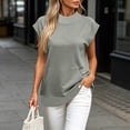 thumbnail image 6 of cocolona Womens Short Sleeve Sweatshirt Crew Neck Solid Color Casual Loose Pullover Tops with Pockets, 6 of 6