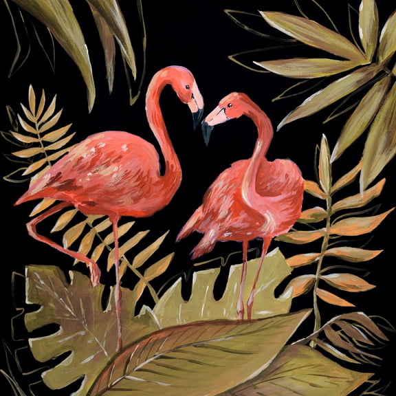Flamingos Sweetheart II Painting Print on Wrapped Canvas