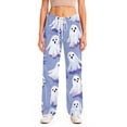 thumbnail image 5 of Zydvens Women's Halloween Pajama Pants - High Waisted Wide Leg Lounge Pants with Pockets - Elastic Drawstring Soft Sleepwear PJ Bottoms - Spooky Skeleton Ghost Pumpkin Printed Lounge Underwear S-3XL, 5 of 7