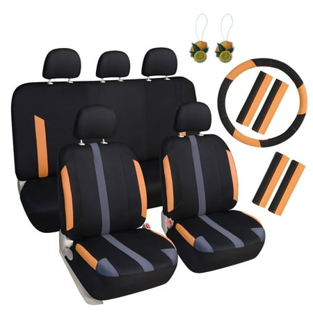 leader accessories universal sport mesh cloth 17pcs auto car seat