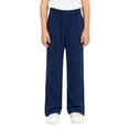 thumbnail image 2 of Hansber Kids Boys Girls Adaptive Sweatpants Tear Away Pants with Zipper Side Full Open Leg Surgery Trousers Navy Blue 14, 2 of 6