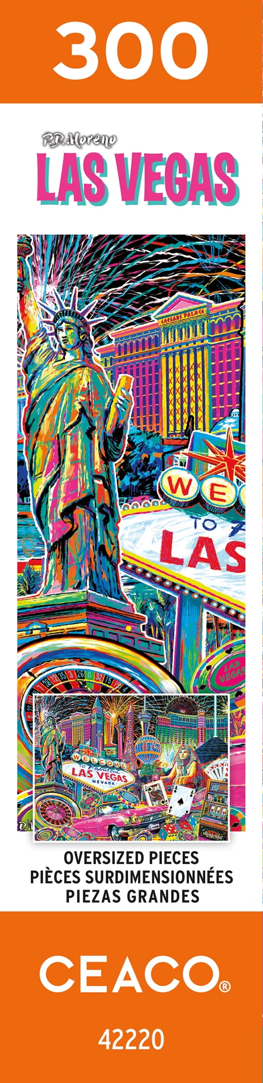Ceaco - PD Moreno - Las Vegas - 300pc Piece Interlocking Jigsaw Puzzle
