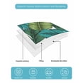 thumbnail image 5 of Summer Tropical Leaves Twin Size Down Alternative Comforter, Lightweight Comforter Quilt Bedding Set with Pillow Shams Blue Green Botanical Leaf Plants All Seasons Bed Comforter Duvet Insert 68"x86", 5 of 7