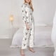 thumbnail image 3 of Balery Heart Panda Conjunto de Pijama con Estampado para Mujer, Conjunto de Dos Piezas con Manga Larga, Ropa de Dormir Suave con Bolsillos, Pijamas Cómodos-Small, 3 of 7