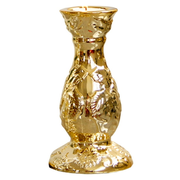 Candelabro de pilar, candelabro, adorno para centro de mesa, candelabro de cerámica, soporte cónico de lujo para cumpleaños, bodas y decoración de mesa