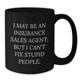 thumbnail image 2 of Funny Quote for Insurance Sales Agent, Unique Christmas Unique Gifts for Friends, Black Coffee Mug from Coworkers, 2 of 4