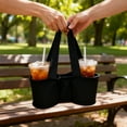 thumbnail image 6 of Canvas Double Cup Beverage Holder, Perfect For Coffee And Tea, Sports, Camping, And Outdoor Activities, Hands-free Carrying, Cup Design, Multifunct, 6 of 8