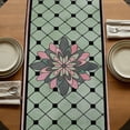 thumbnail image 5 of Table Runners 90 Inches Long Dress Scarves, Farmhouse Flowers Farmhouse Coffee/Dining/Kitchen Table Runner for Living Room, Ethnic Retro Abstract Pattern Lattice 13x90 Inch, 5 of 9