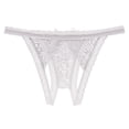 thumbnail image 3 of Thongs for Women Low Rise Lace Cut out Mesh Lingerie Crotchless Panty Sexy Underwear for Women, 3 of 3
