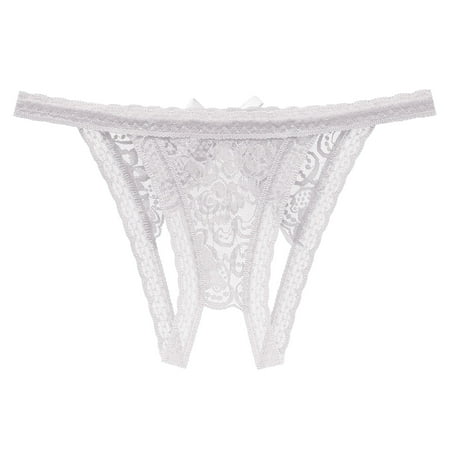 Yuhangmm Sexy Lace Women s Open Underwear Waist Low Panties Briefs Crotch Underpants Bridal Lingerie for Women