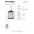 thumbnail image 3 of 2615-PBK Millennium Lighting Robinson - 1 Light Outdoor Hanging Lantern-18.5 Inches Tall and 11 Inches Wide-Powder Coat Black Finish, 3 of 3