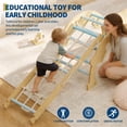 thumbnail image 4 of COZONY 4-in-1 Wooden  Triangle Set for Toddlers 1-3. Indoor Climbing Toys with Ramp. Arch & Ladder, 4 of 8