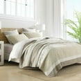 thumbnail image 2 of DUOHONG Queen Quilt Set 100% Cotton Farmhouse Lightweight Bedding Set, Beige, 90"W x 98"L, 2 of 7