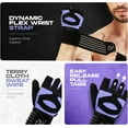 thumbnail image 3 of Special Essentials Anti Slip Men and Women Neoprene Purple Weight Lifting Gloves, S, 3 of 6
