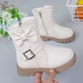 thumbnail image 2 of lnmuld Winter Boots for Girls Stylish Mid Heel Girls Boots with Comfortable Soft Sole Design for Big Kids Warm Mid Calf Tube Winter Footwear, 2 of 5