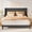 Dark Gray, variant on Asofer Queen Upholstered Platform Bed Frame, Modern Linen Bed with Wingback Headboard, Metal Platform, No Box Spring Needed, Beige