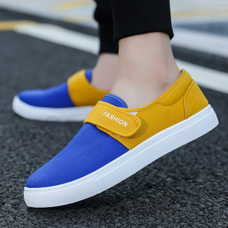 PEASKJP Mens Dress Shoes Men's Lightweight Breathable Soft Bottom Non Slip  Training Sneaker Men Flats Sneakers Blue 9