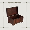 thumbnail image 2 of Pirate Treasure Chest Storage Box Durable Wood Metal, 2 of 6
